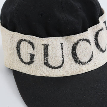 Gucci Canvas Logo Baseball Cap with Elastic Back - 0