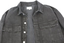 C&A Black Denim Engraved Silver Button Jacket – L-2