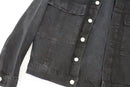 C&A Black Denim Engraved Silver Button Jacket – L-3