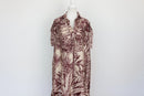 Maroon & Peach Jungle Print Shirt Dress – Size M | Thrift Finds-1