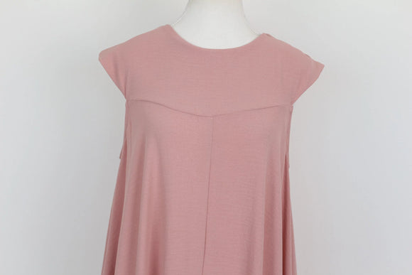 Pastel Pink Sleeveless A-Line Maxi Dress – Size L | Thrift Finds