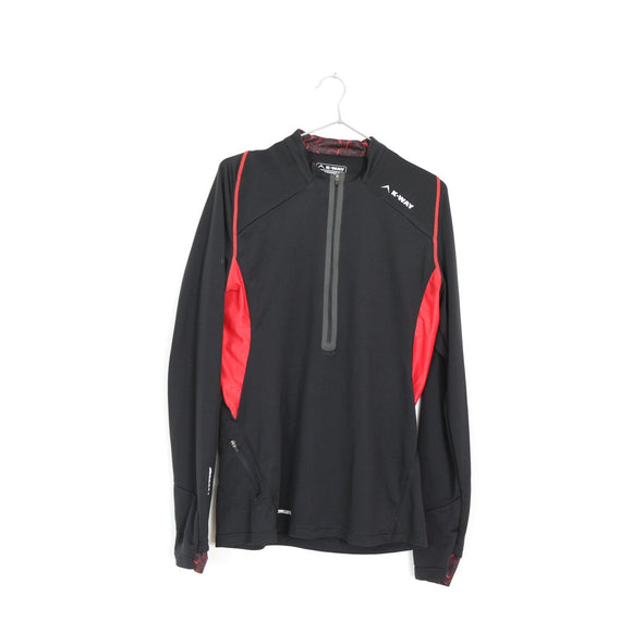 K-Way Black & Red Winter Activewear Top - M