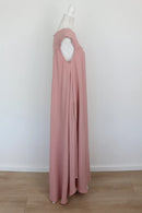 Pastel Pink Sleeveless A-Line Maxi Dress – Size L | Thrift Finds-4