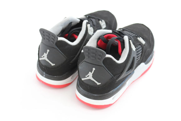 Nike Air Jordan 4 Retro ‘Bred’ Sneakers – Kids Size 2-3