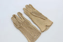 Beige Crochet Detail Dress Gloves – S-1