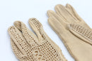 Beige Crochet Detail Dress Gloves – S-3