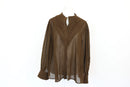 Dark Green Embroidered Long-Sleeve Shirt – Size S | Brand new-1