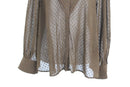 Dark Green Embroidered Long-Sleeve Shirt – Size S | Brand new-3
