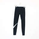 Nike Black Leggings with Large White Swoosh - XS-3