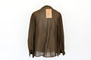 Dark Green Embroidered Long-Sleeve Shirt – Size S | Brand new-5