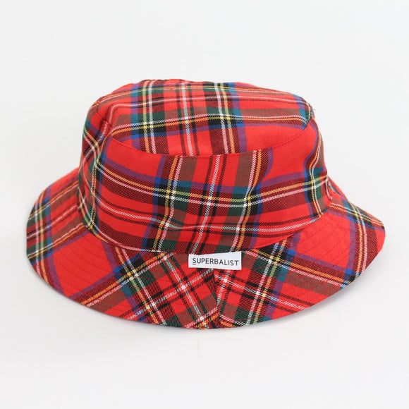 Superbalist Red Plaid Bucket Hat