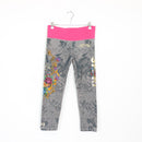 Ed Hardy Grey Leggings with Colourful Detailing - M-1