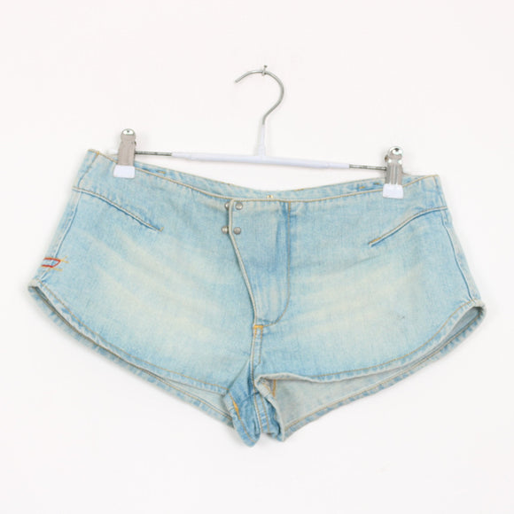 Diesel Light Blue Short Shorts - Size 28
