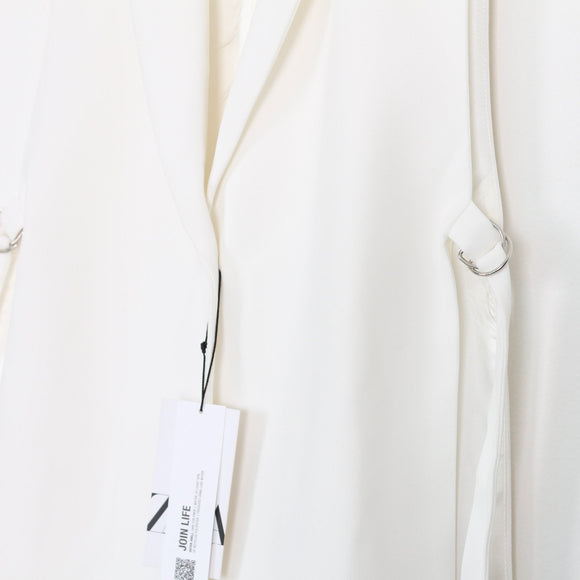 Zara White Blazer-Style Blouse - XS (Generous Fit)