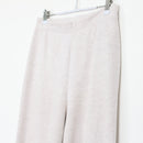 Zara Cream Ribbed Wide-Leg Pants - M-2