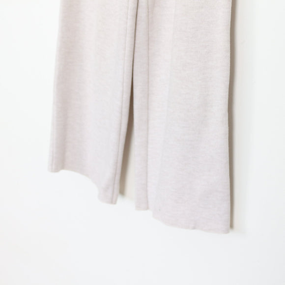 Zara Cream Ribbed Wide-Leg Pants - M