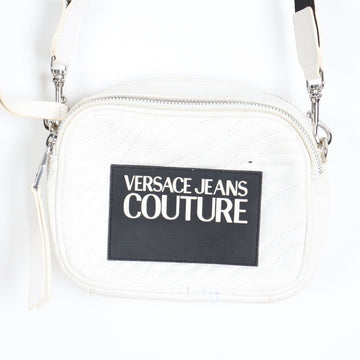 Versace Jeans Couture White Quilted Crossbody Bag