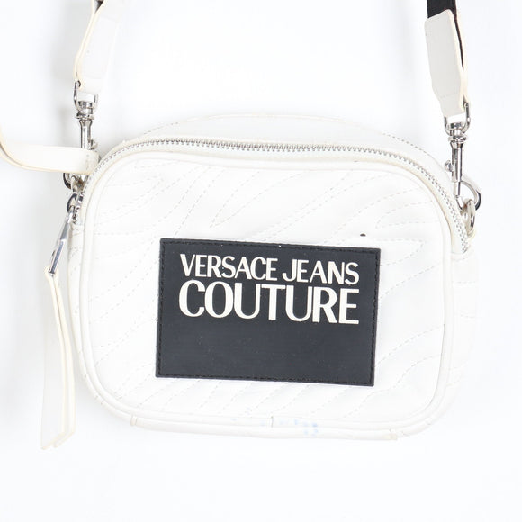 Versace Jeans Couture White Quilted Crossbody Bag