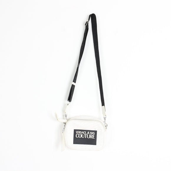 Versace Jeans Couture White Quilted Crossbody Bag