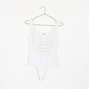 Anti-Flirt White Corset Bodysuit - Size 1-1