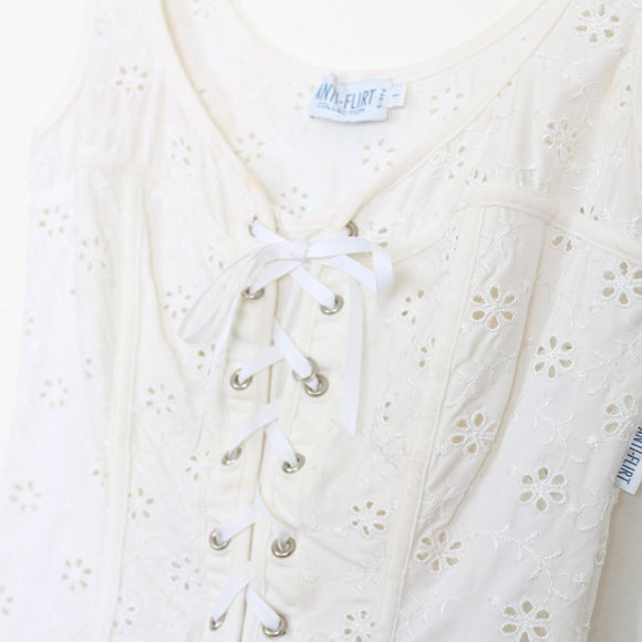 Anti-Flirt White Corset Bodysuit - Size 1