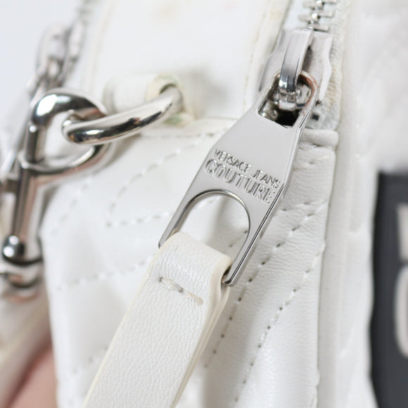 Versace Jeans Couture White Quilted Crossbody Bag