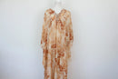 Peach Floral Dress with White Shell Detail – Size XL | Brand new-1