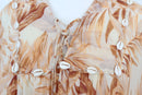 Peach Floral Dress with White Shell Detail – Size XL | Brand new-5