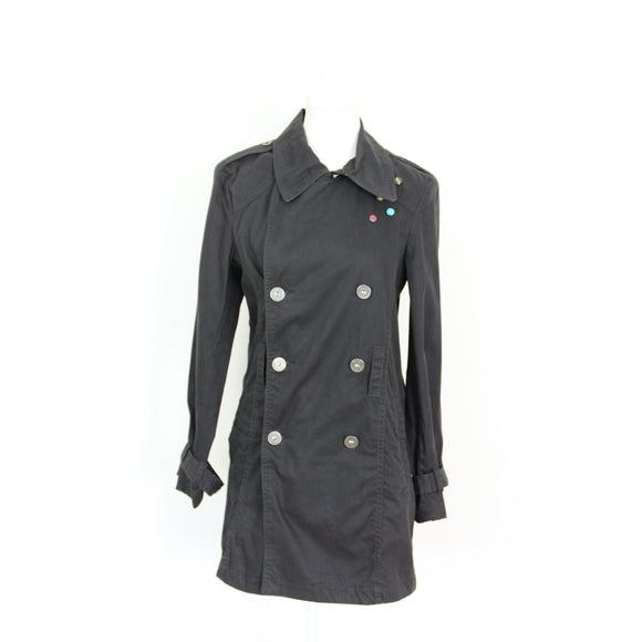 Vintage Diesel Double-Breasted Trench Coat - M