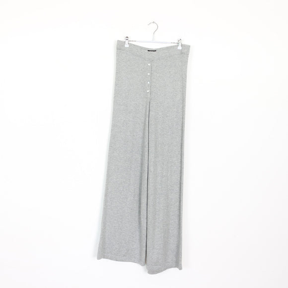 Desray Grey Knit Wide-Leg Pants - Size 34