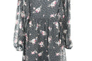 Black Chiffon Pink Floral Print Dress – Size M | Brand new-4