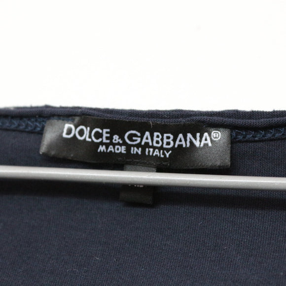 Dolce & Gabbana Navy Blue V-Neck T-Shirt - XL