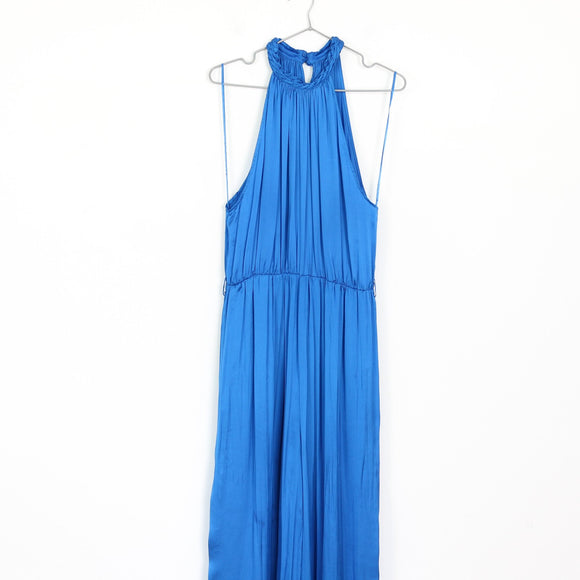 Zara Electric Blue Wide-Leg Jumpsuit - XL (Belt Not Included)