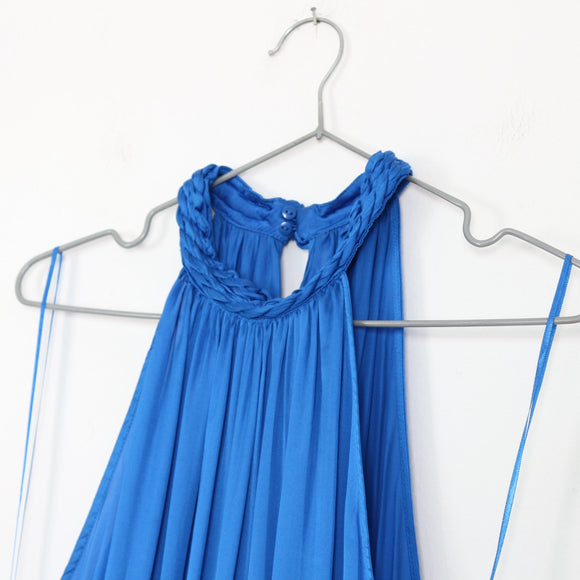 Zara Electric Blue Wide-Leg Jumpsuit - XL (Belt Not Included)