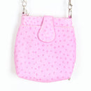 Pink Ostrich-Effect Crossbody Bag-1