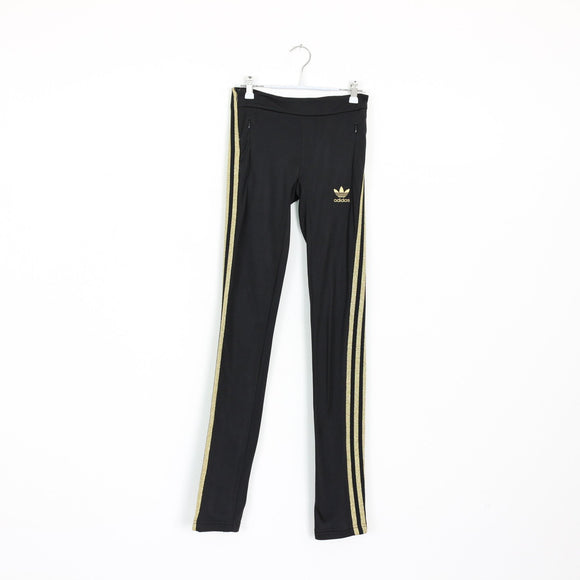 Adidas black and gold skinny sport pants - XS
