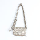 Metallic Silver Quilted Puffer Crossbody Bag-2