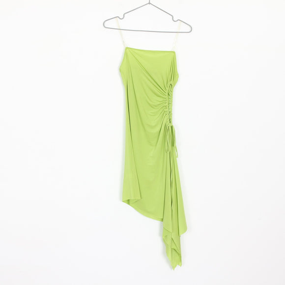 Morgan Lime Green Asymmetrical Dress - XS