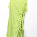 Morgan Lime Green Asymmetrical Dress - XS-2