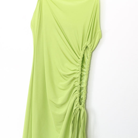 Morgan Lime Green Asymmetrical Dress - XS
