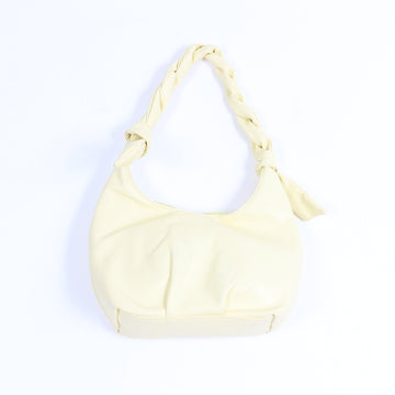 Lime Green Faux Leather Handbag with Braided Handle