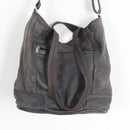 Muted Blue Genuine Leather Tote Bag with Adjustable Shoulder Strap-1