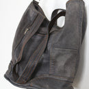 Muted Blue Genuine Leather Tote Bag with Adjustable Shoulder Strap-3