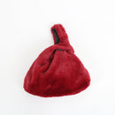 Maroon Fluffy Knot-Handle Handbag-2