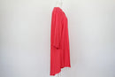 Coral Red Gold Studded V-Neck Kaftan Dress – M-2
