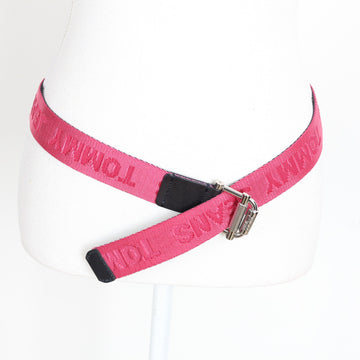 Tommy Jeans Bright Pink Logo Webbing Belt