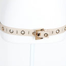 Liu Jo Cream Eyelet Belt with Gold-Tone Buckle-1