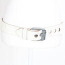 Levi's Wide White Genuine Leather Belt with Silver-Tone Buckle-1