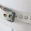 Levi's Wide White Genuine Leather Belt with Silver-Tone Buckle-2
