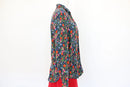 Vintage Topshop Navy Floral Button-Up Shirt – Size 8-3